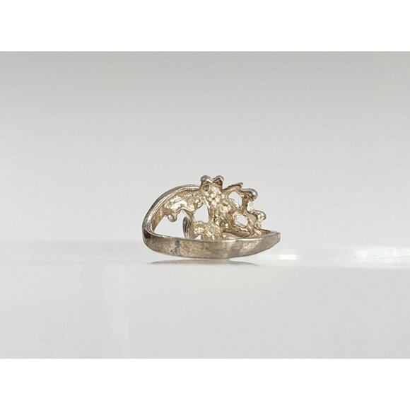 Multi Heart Shaped Hand Carved Love Sterling Silver 925 Vintage Ring - sz 6 - Picture 4 of 14